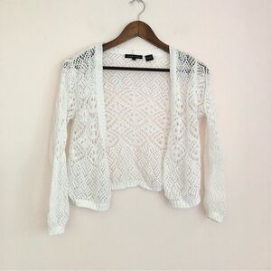 Jeanne Pierre Cropped Crochet Sweater